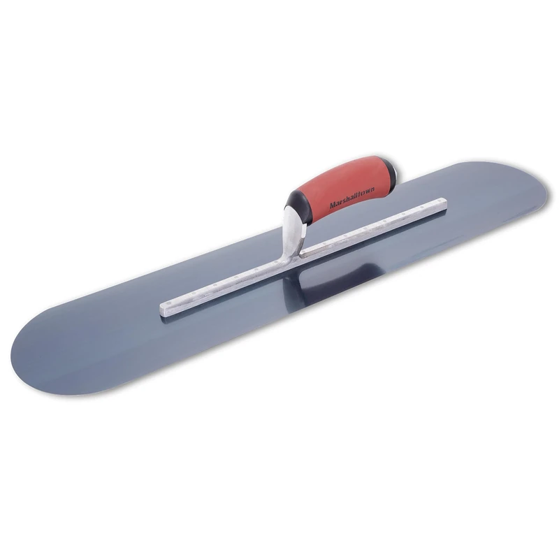 MARSHALLTOWN SP225BD Blue Steel Pool Trowel – 22" x 5" Flexible Blade, DuraSoft® Handle, Lightweight Xtralite® Mounting, 14 Rivets for Strength, Smooth Radius Finishing Tool
