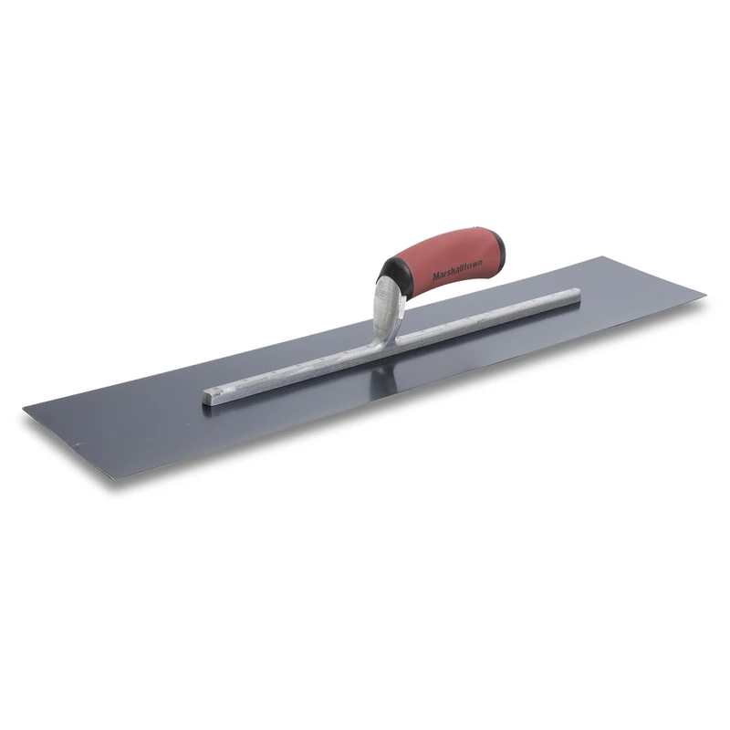 MARSHALLTOWN MXS245BD Finishing Trowel – 24" x 5" Hardened Blue Steel Blade, Curved DuraSoft® Handle, Xtralite® Mounting – Smooth Concrete Finishing for DIY & Professional Use