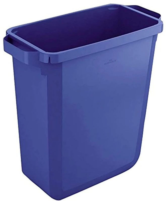 Durable DURABIN 60 Rectangular Waste Bin Blue | 60 Litre Capacity | Food and Freezer Safe | Perfect for Waste Collection or Recycling
