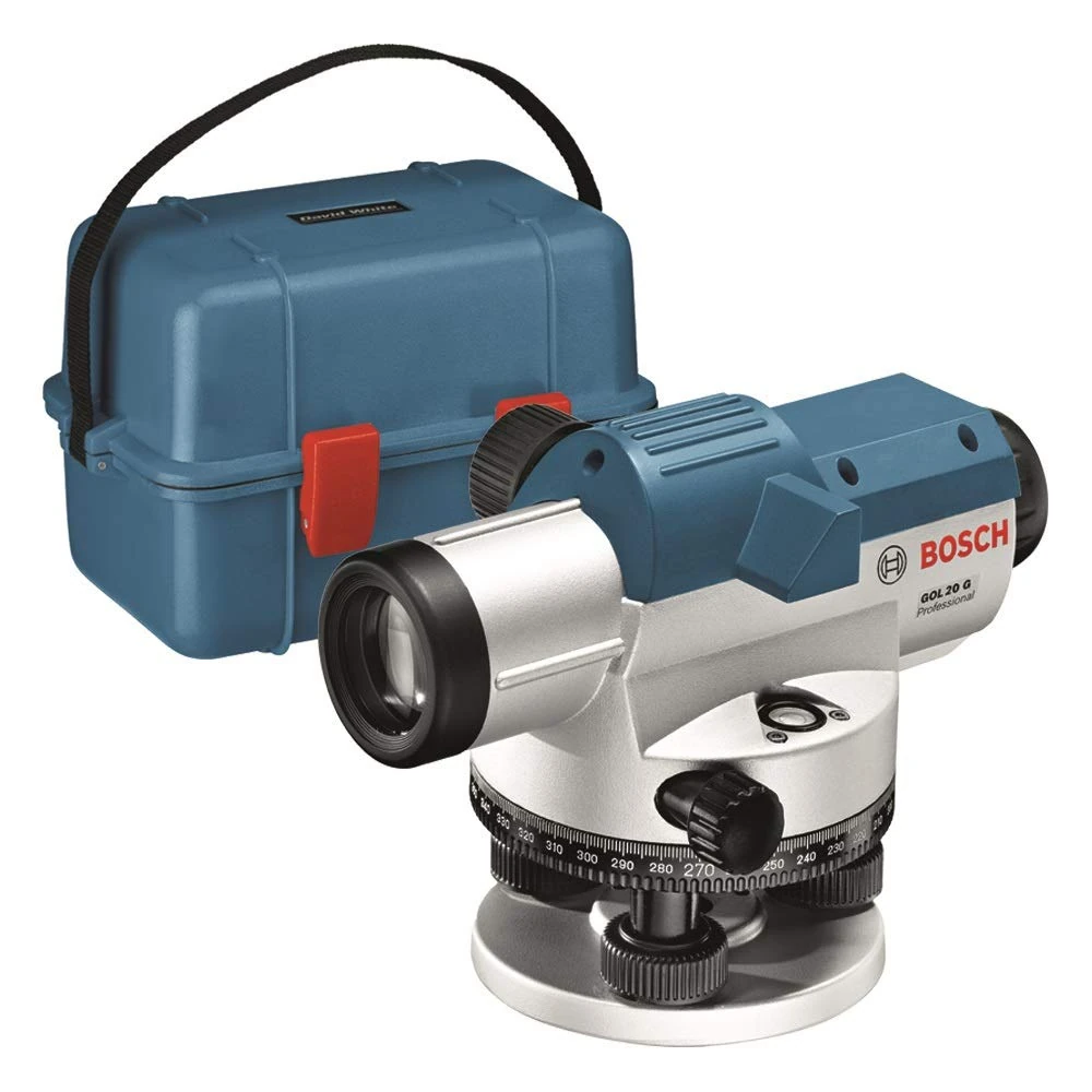 Bosch Professional Optical Level GOL 20 G (20x Magnification, Unit of Measure: 400 Gon, Range: up to 60 m, in Carrying Case)