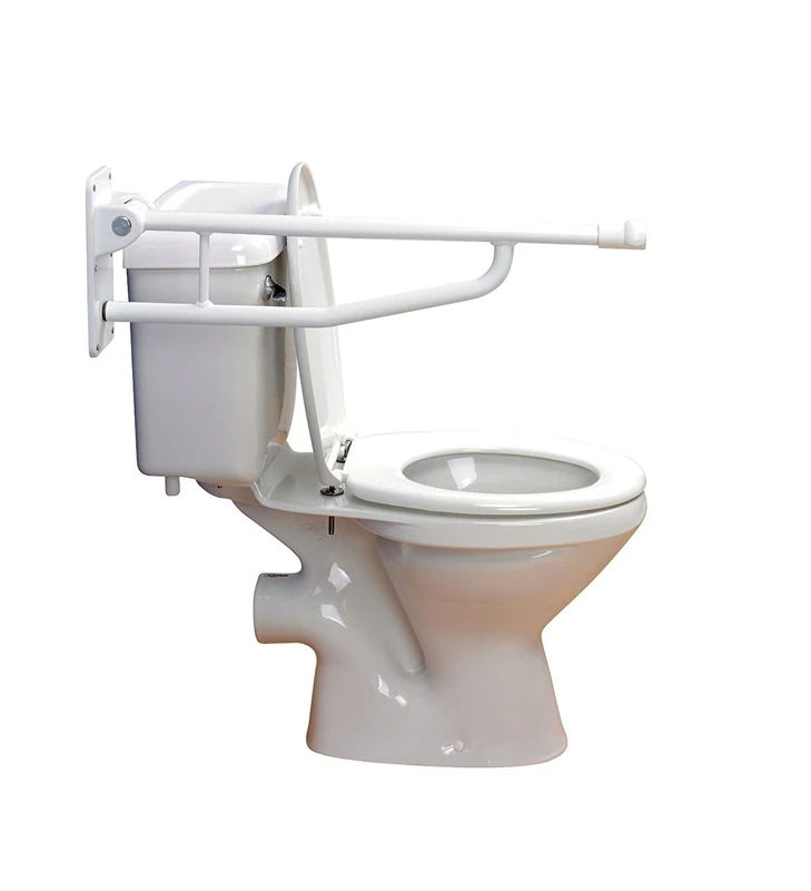 Homecraft Devon Elite Folding Support Rail, Bathroom Aid for Elderly, Handicapped, Disabled users, Locking Bathroom Grab Bar for Stability, Bathroom Handrail, Wall Mounted Safety Handle for Lavatory