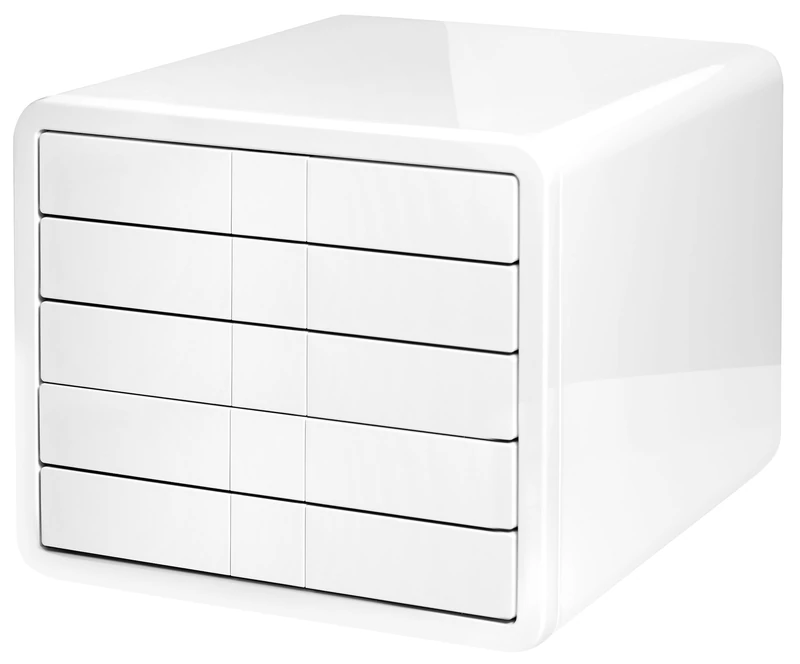 HAN 1551-12, i-Box Drawer Set. Innovative drawer set in premium quality honoured with Design Prizes. With 5 closed drawers, white