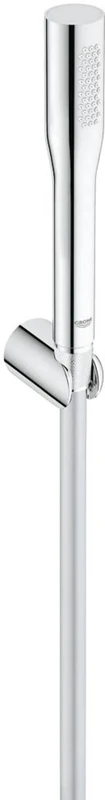 GROHE Vitalio Get - Stick Hand Shower Set - 1 Spray - 9.5 l/min Flow Limiter - Anti-Limescale System - Silver 1500 mm 1/2" x 1/2" Twist Free Hose - Wall Holder - Water Saving - Chrome - 27459000