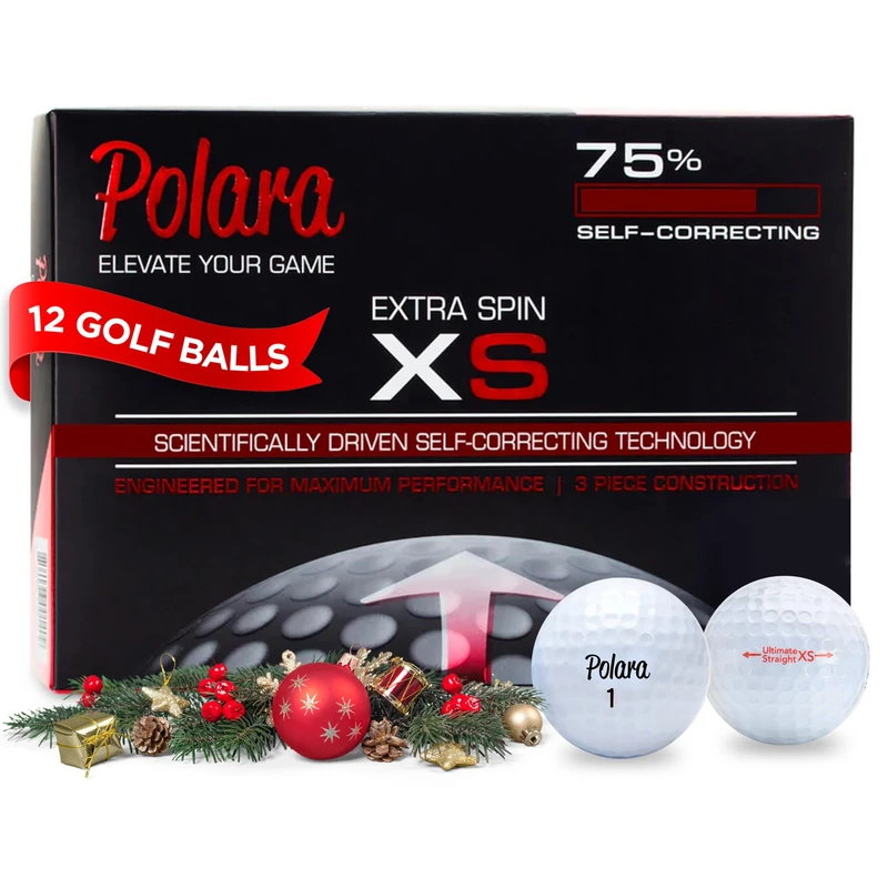 Polara Ultimate Straight Premium Golf Balls | Hook and Slice Correction | Handicap Range 12+ | Perfect for Recreational Golfers | 1 Dozen (12-Balls) | 2pc Construction of Central Core and Outer Cover