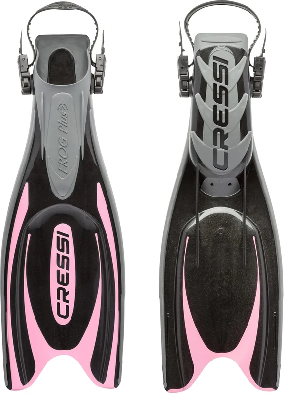 Cressi Men's Cressi Frog Plus Open Heel, Black Pink, S M UK 7 8 - EU 38 41