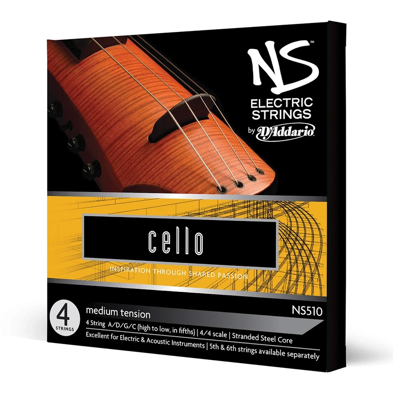 D'Addario NS Electric 4/4 Scale Medium Tension Cello String Set
