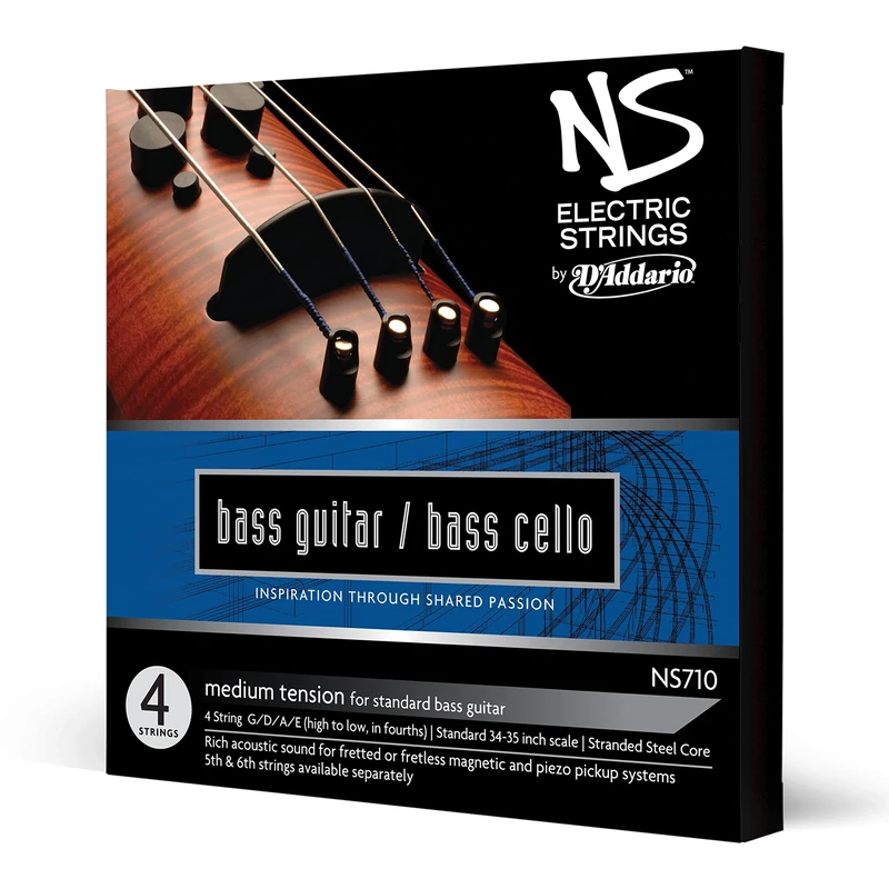 D'Addario NS Electric 4/4 Scale Medium Tension Bass/Cello String Set