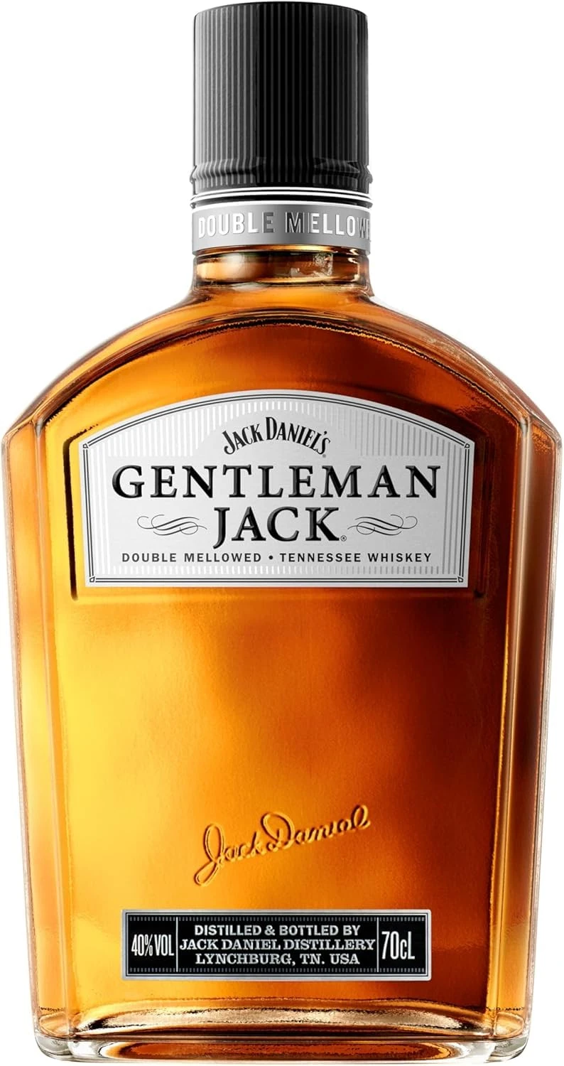 Jack Daniel’s Gentleman Jack Tennessee Whiskey, 70 cl | Double Charcoal Mellowed for Exceptional Smoothness | Premium Tennessee American Whiskey | 40% ABV