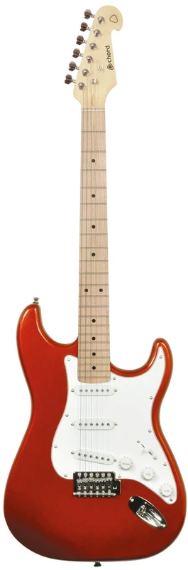 Chord | CAL63 Electric Guitar | Maple Fretboard | Metallic Red, Full Size, 174.540UK