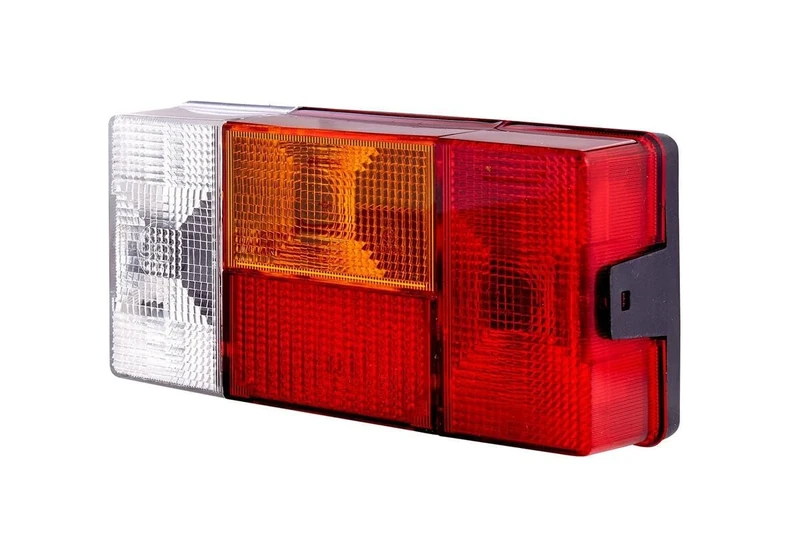 HELLA 2VP 006 040-301 Rearlight - Bulb - 24/12V - mounting - Lens Colour: Red/Yellow - Plug: Blade Terminal - right - Quantity: 1