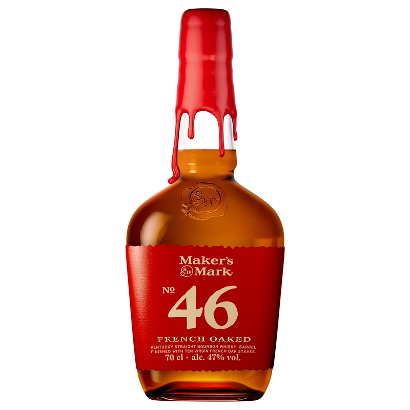 Maker's Mark 46 Kentucky Straight Bourbon Whisky - French Oak Barrel Finish - Rich Notes of Vanilla, Caramel and Baking Spice - 70cl - Image 1
