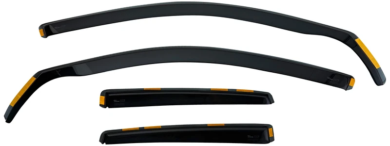 HEKO-31159 (4 Pieces) Front Rear Wind Deflectors Fits 2005 - 2010 5-Door Hatchback