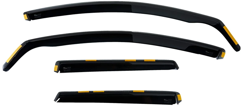 HEKO-31232 (4 Pieces) Front Rear Wind Deflectors Fits Volvo V50 2004 on 5-Door Estate, Lightly Tinted