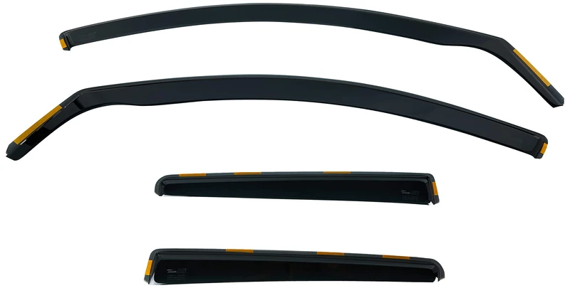 HEKO-23150 Front and Rear Wind Deflectors Fits Mazda 3 9 on 5-Door Hatchback (4 Pieces)