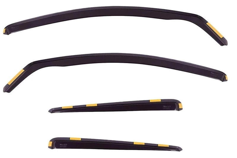 HEKO-24257 (4 Pieces) Front Rear Wind Deflectors Fits Nissan QASHQAI 2007-2014 on 5-Door Hatchback