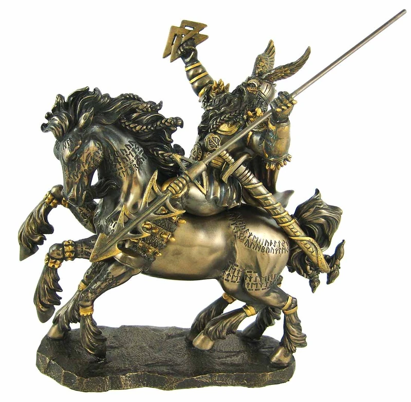 Pacific Giftware Norse God Odin Bronze Finish Statue Pagan Viking