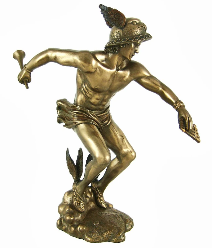 Pacific Giftware Bronze Greek Olympian God Hermes Statue by Moonlight Mysteries - Image 1