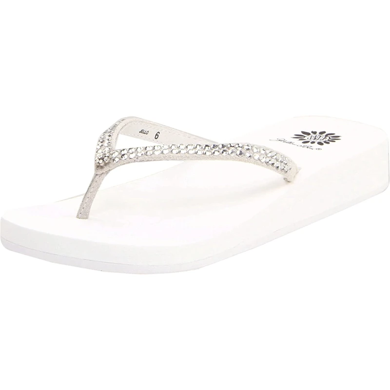 Yellow Box Women's Jello Flip Flop, White, 5.5 UK