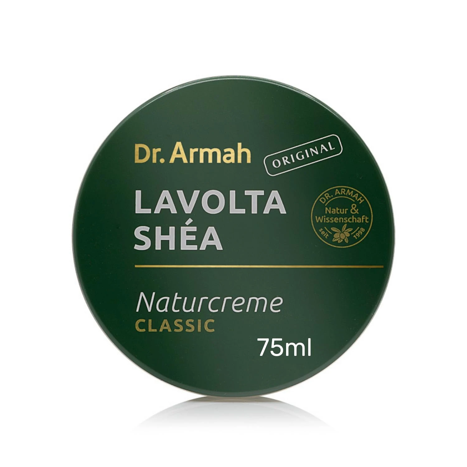 LAVOLTA Natural Shea Butter Cream Classic for very dry & problem skin on the face & body from 100% pure Shea Butter & Vitamin E 75ml - fragrance-free vegan