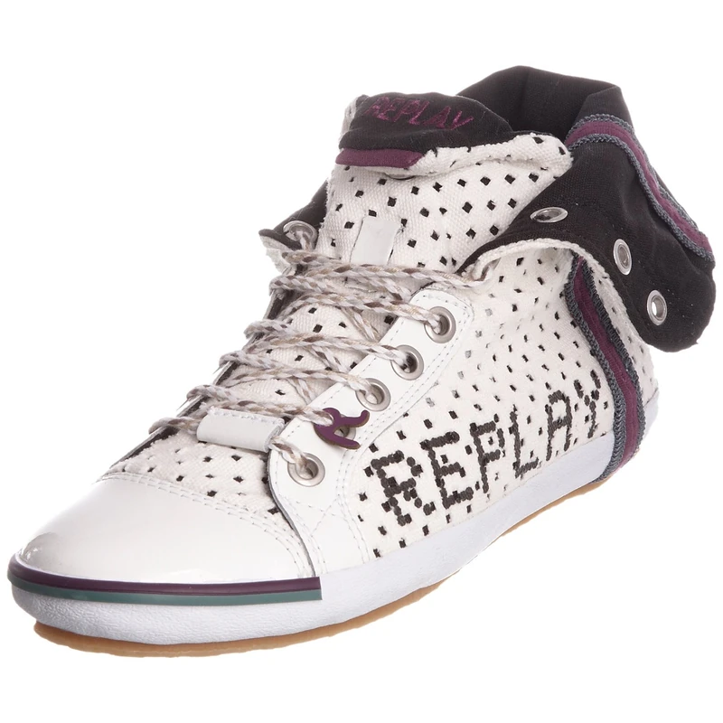 Replay Women's Brooke Perfed White Lace Up Trainer GWV14.003.C0006T.061 7 UK