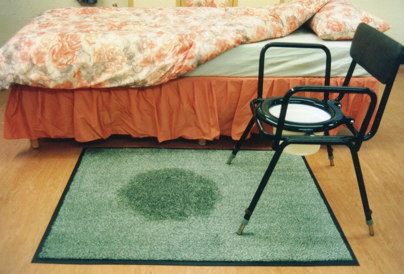Days Washable Commode Mat - 100% Waterproof Cotton - Green - Image 1