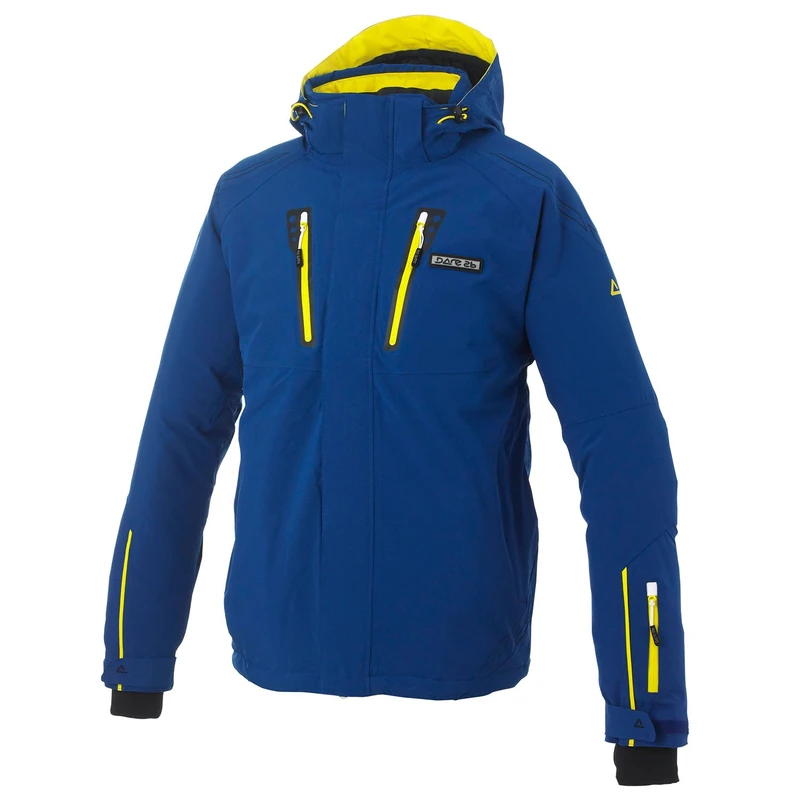 Dare 2b Upload Pro Men's Ski Jacket - Laser Blue/Bright Yellow, XX-Small - Image 1