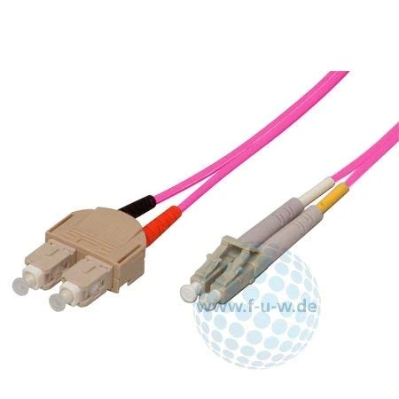 Tecline 39885602 OM4 Fibre-Optic Cable (50/125 µm, 2.0 m) Heather Violet