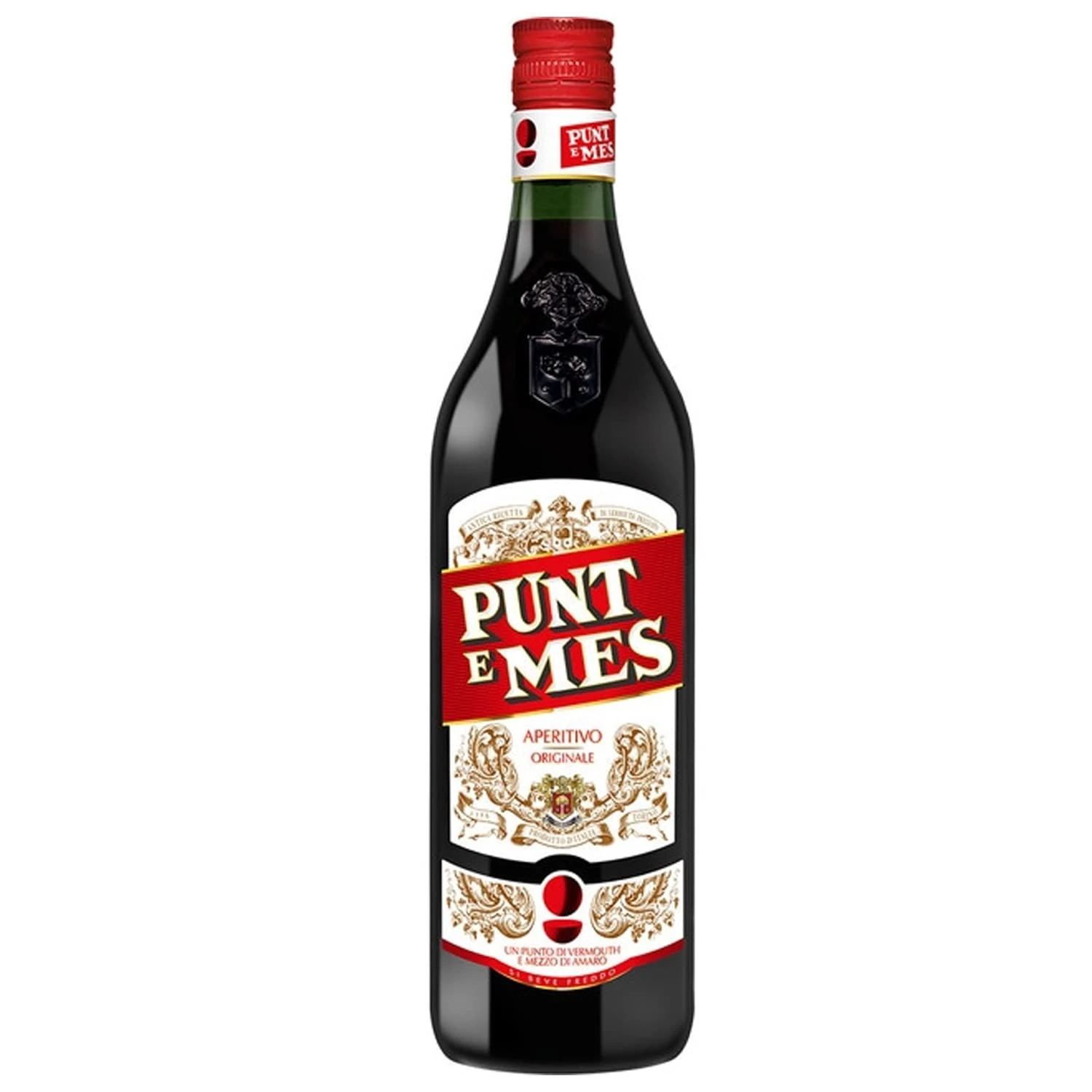Punt e Mes Vermouth, 75cl, 16% ABV, Italian Red Vermouth, Carpano Bitter, Infusion of Up to 50 Herbs, Ideal in Negroni or Mi-To Cocktail, Original Recipe from 1870, Gift Idea
