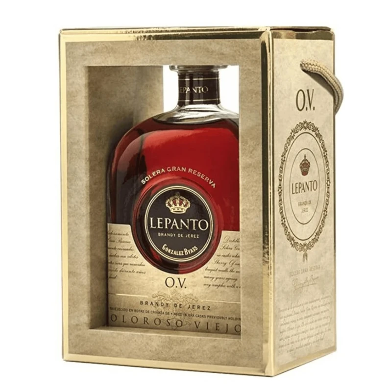 Lepanto Oloroso Solera Gran Reserva 70cl/700ml Bottle – Brandy de Jerez, Spanish Brandy, Aged 15 years, Multi Award Winning. 36% ABV. Intense, elegant and extremely dry. Perfect Brandy Lovers Gift.