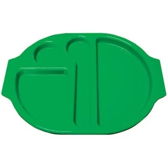 Kristallon DL128 Food Compartment Trays, Small, Green (Pack of 10)