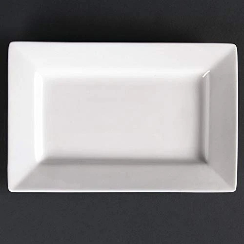 Olympia Lumina Wide Rim Rectangular Plate - 200x130mm 7 3/4x 5" (Box 6)