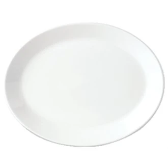 Steelite V0029 Simplicity Oval Dish Coupe, 12", White (Pack of 12)