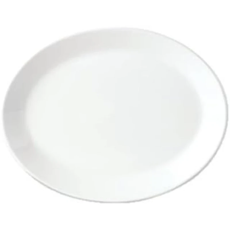 Steelite V0032 Simplicity Oval Dish Coupe, 13.5", White (Pack of 12)