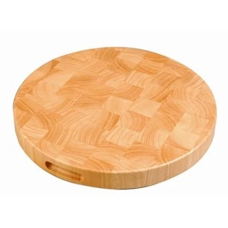 Stalwart C488 Round Wooden Chopping Board, 15.5" Diameter