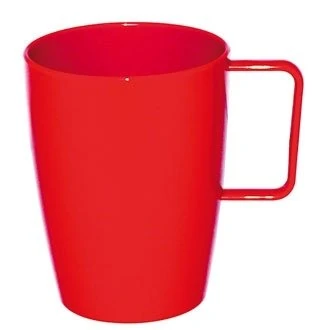 Kristallon CE289 Kristallon Polycarbonate Handled Beakers, 284 mL, Red