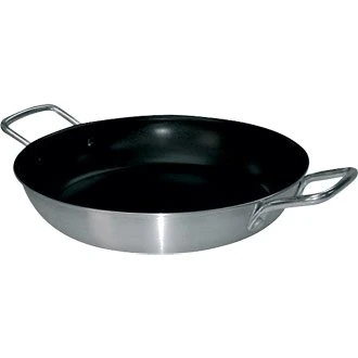 Nextday Catering T368 Paella Pan, 350 mm Diameter, Heavy Duty Aluminium, Non-Stick