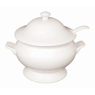 Olympia Whiteware Soup Tureen & Ladle White - 227x250mm