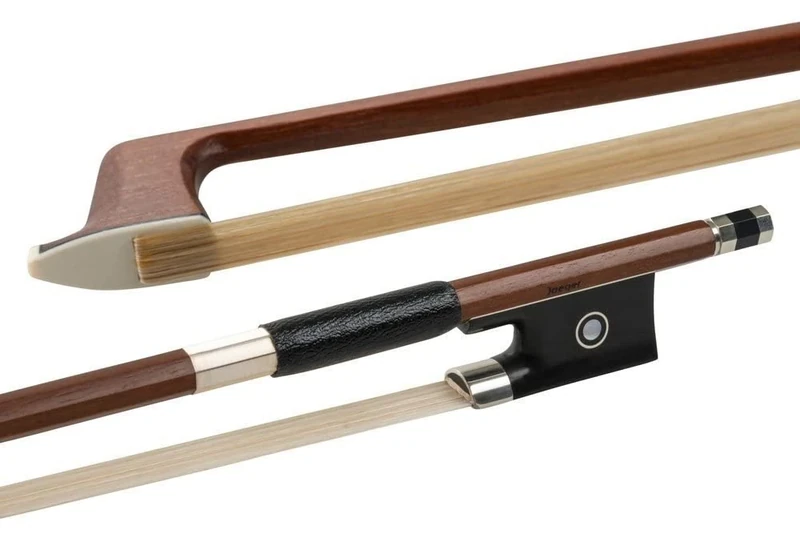 GEWA violin bow Massaranduba Student 4/4 natural hair, angular stick, ebony frog with small bowl
