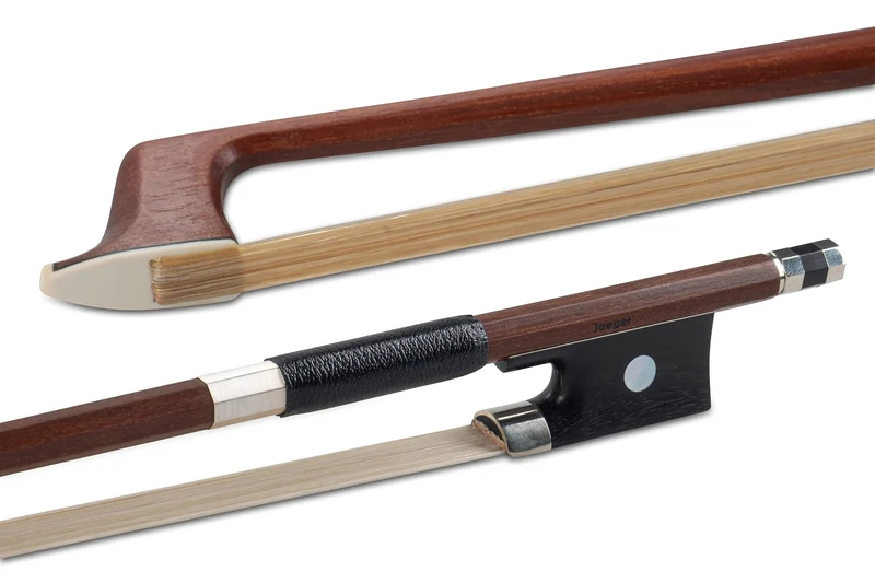 GEWA violin bow Massaranduba Student 1/4 natural hair, square stick, ebony frog with small bowl