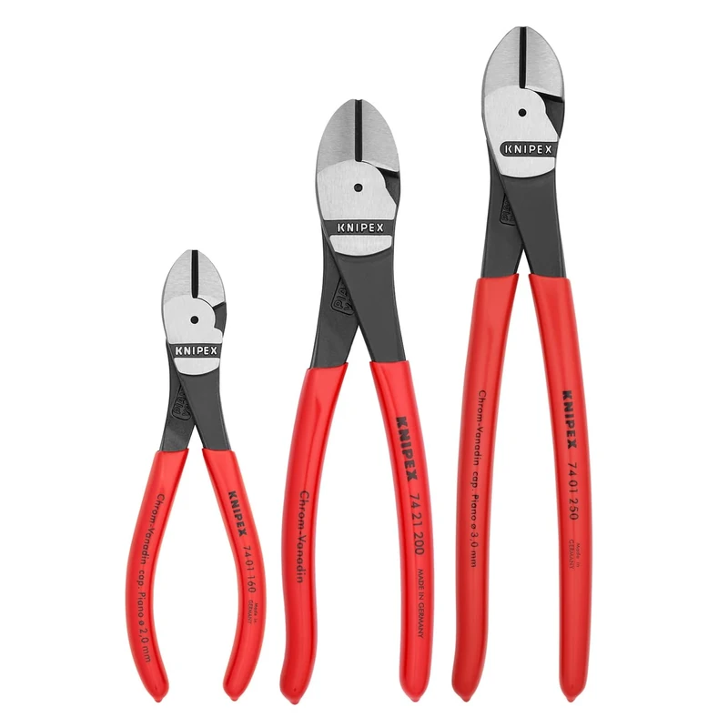 Knipex 002005S2 High Leverage Diagonal Cutter Pliers Tool Set - 3 Piece - Image 1