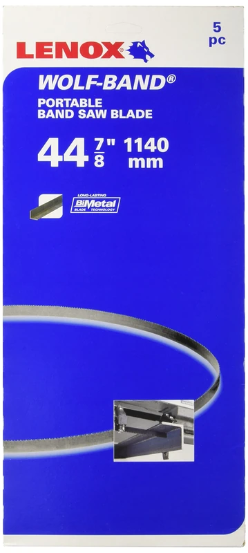 Lenox Tools 8010738PW145 Wolf-Band Portable Band Saw Blade, 44-7/8-Inch x 1/2-Inch x .020-Inch 14 TPI, 5-Pack