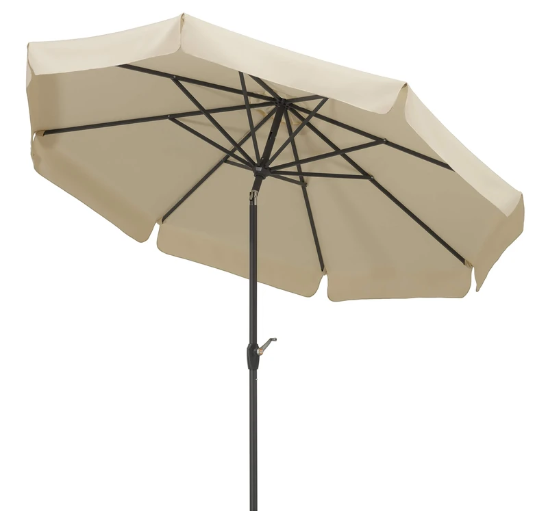 Schneider Orlando parasol, natural, 270 cm round, 783-02, aluminium/steel frame, polyester cover, 5.7 kg