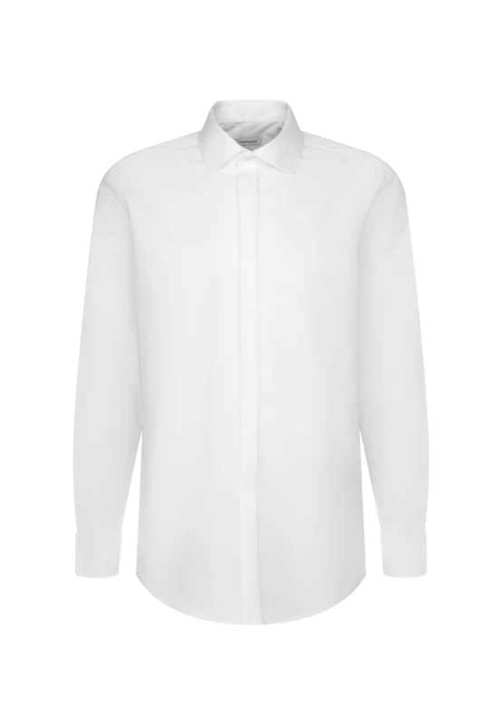 Seidensticker men's business shirt - regular fit - non-iron - Kent collar - long sleeves - turn-up cuffs - 100% cotton