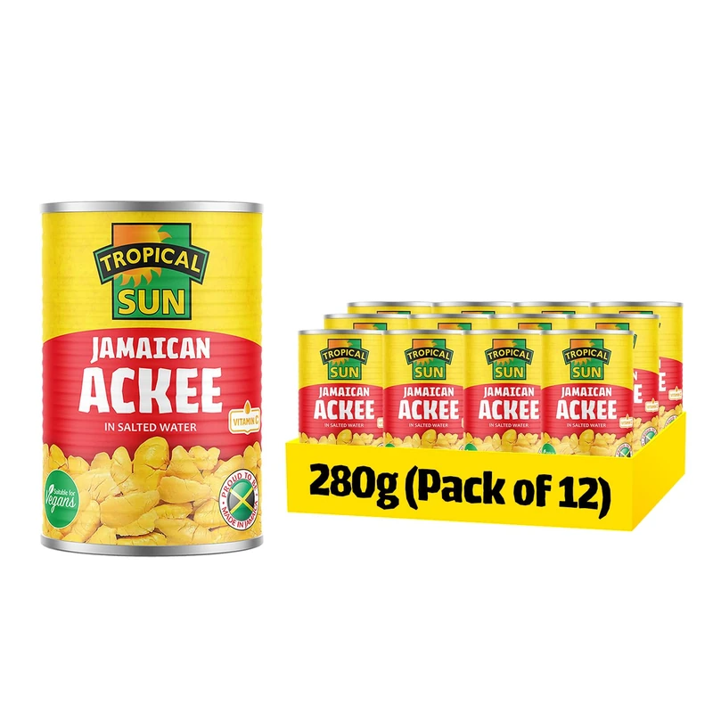 Tropical Sun Jamaican Tinned Ackee 280 gram (Pack of 12) – Made in Jamaica, Rich in Vitamin C - Image 1