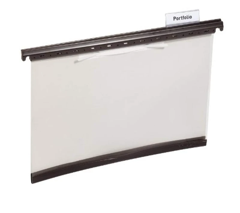 Durable 256510 Suspension Folder for Hole-Punched Documents Pack of 25 Grey with Transparent Front Section