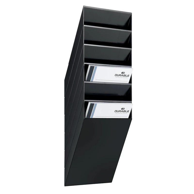 Durable Flexiboxx Literature Holder 6 A4 Portrait - Black