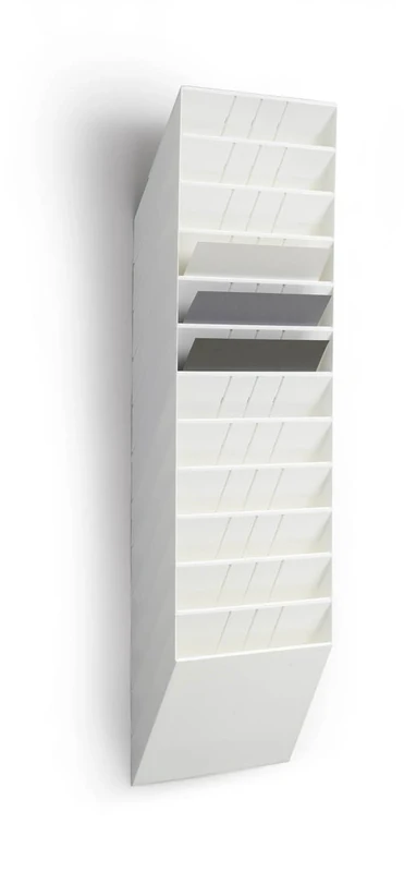 Durable FLEXIBOXX 12 Literature Holder - A4 Landscape - White - Wall Mounted Document Holder - Perfect For Flyers, Brochures, Magazines, etc.