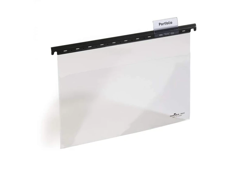 Durable 260419 Suspension Files for Documents Without Hole Punches Pack of 25 Transparent