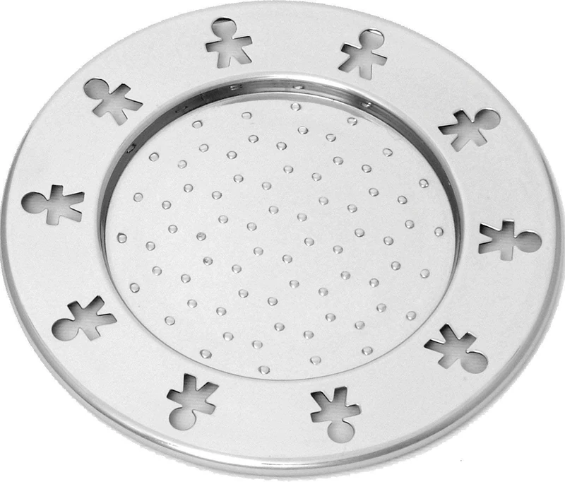 Alessi Mini Girotondo Antisuction Glass Coaster in 18/10 Stainless Steel Mirror Polished, Set of 4