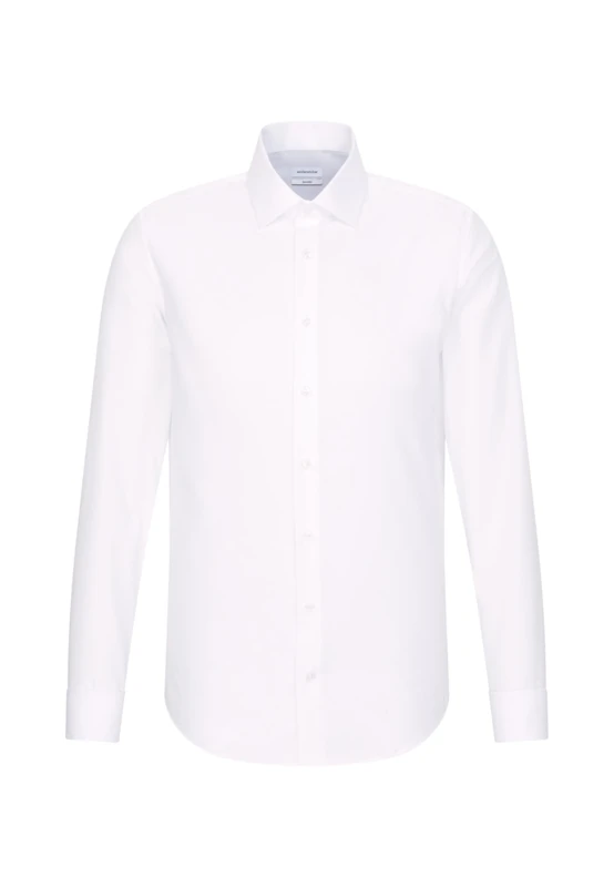 Seidensticker men's business shirt - shaped fit - non-iron - Kent collar - long sleeves - turn-up cuffs - 100% cotton